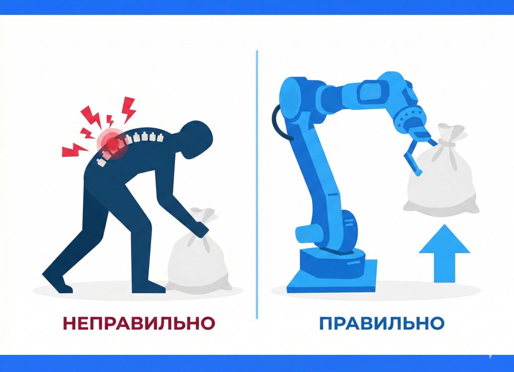Разница между автоматизацией производства промышленными роботами и ручным трудом